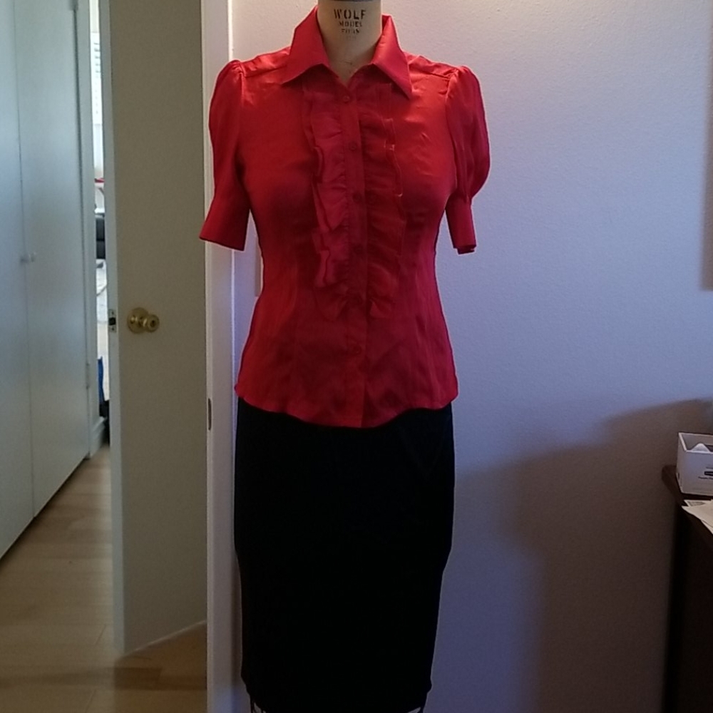 New Forever 21 work office blouse & skirt outfit